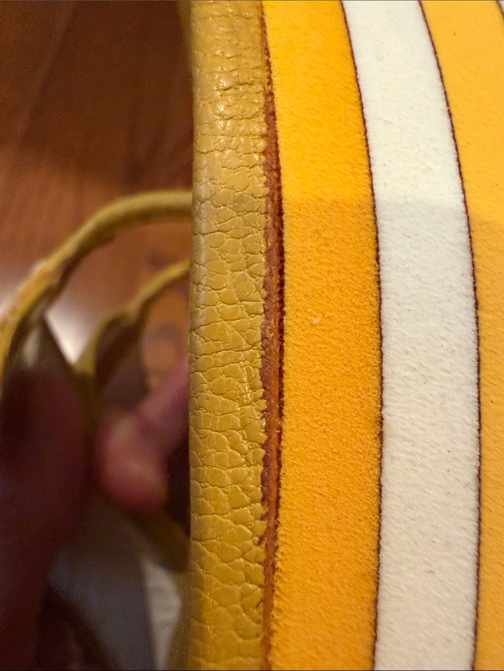 Prada Yellow Leather Platform Thong Sandals - Picture 17 of 17